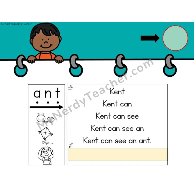 Ending Blend -nt Sentence Pyramids — Digital Activity