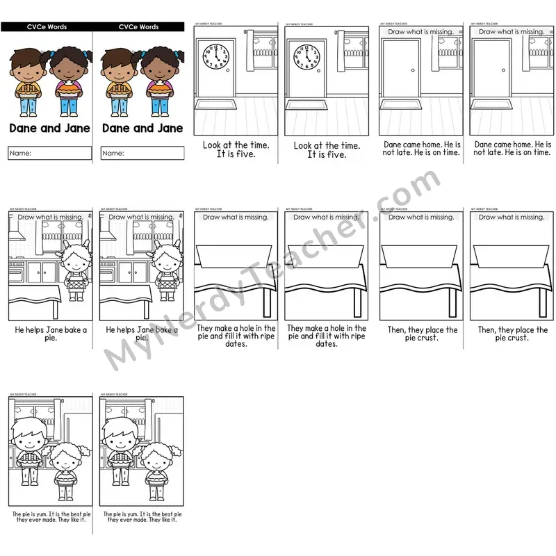 CVCe / Long a (a_e) Decodable Reader — Dane and Jane