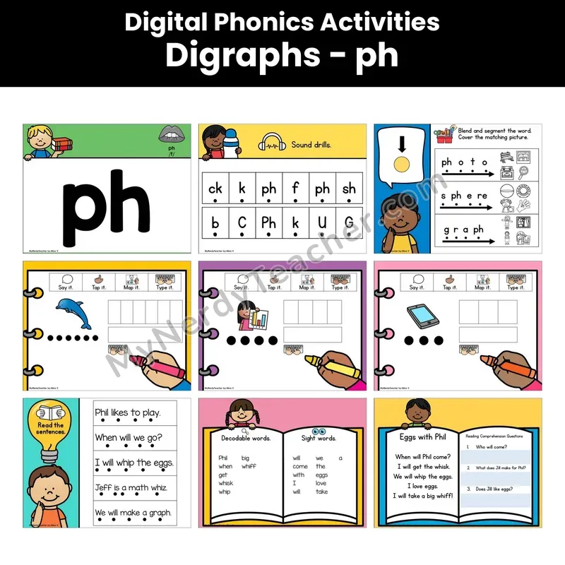 Digital Phonics Activities — Ph Digraph (Google Slides)