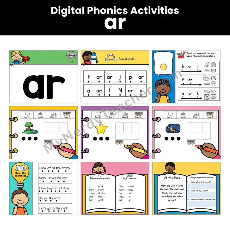 Digital Phonics Activities — Ar R-Controlled (Google Slides)