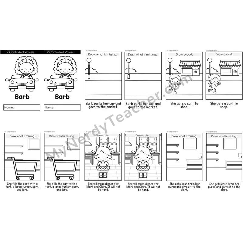 R-Controlled Vowels (ar) Decodable Reader — Barb
