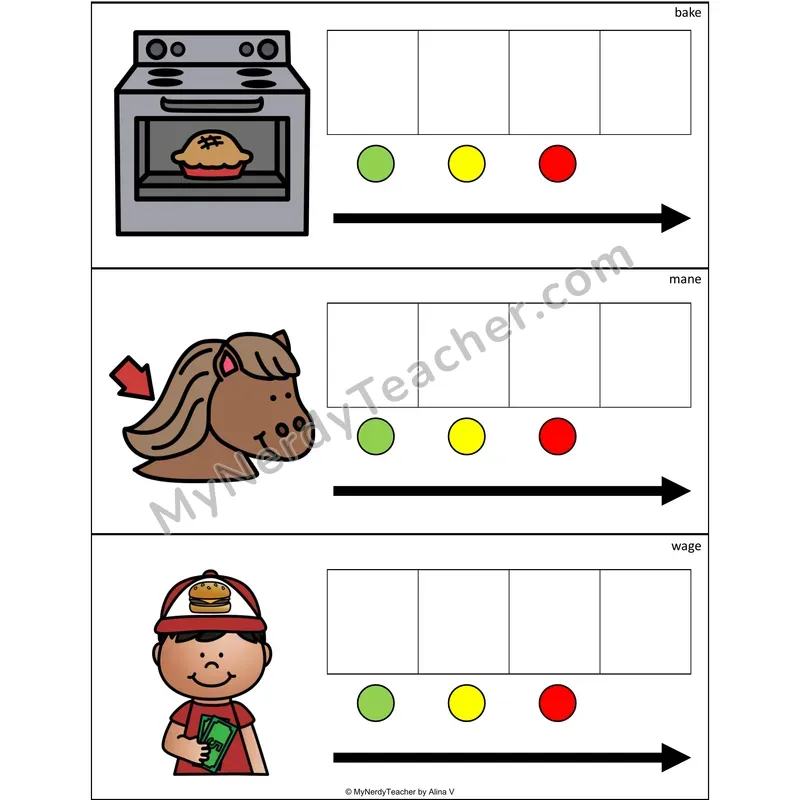 CVCe Words Blending Cards