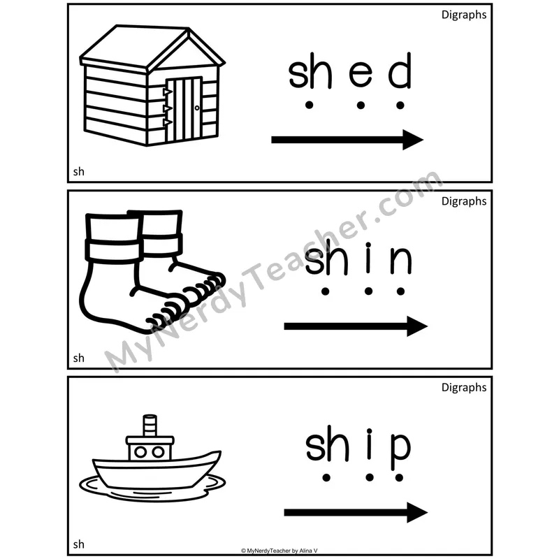 Digraphs Blending Cards