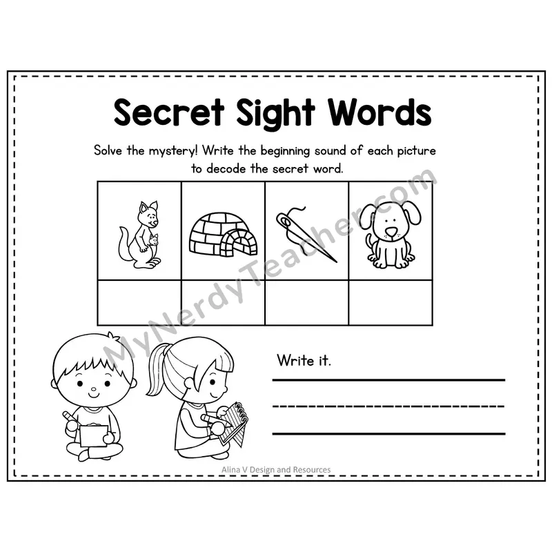 3rd Grade Secret Sight Word Puzzle — Puzzle 18