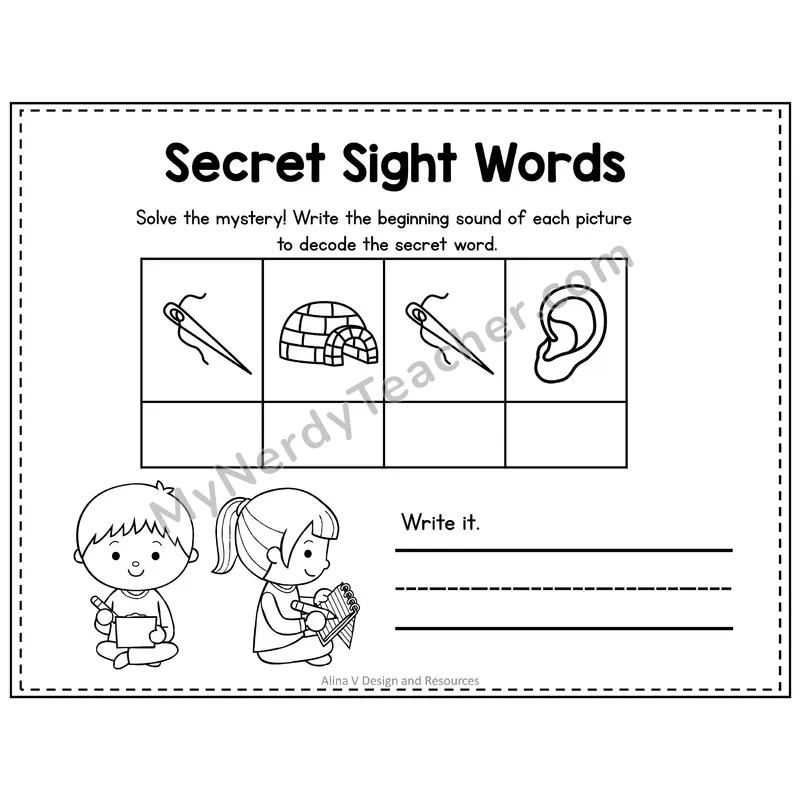 3rd Grade Secret Sight Word Puzzle — Puzzle 21