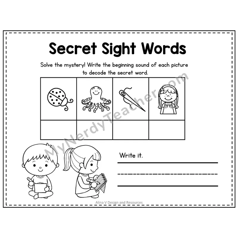 3rd Grade Secret Sight Word Puzzle — Puzzle 19