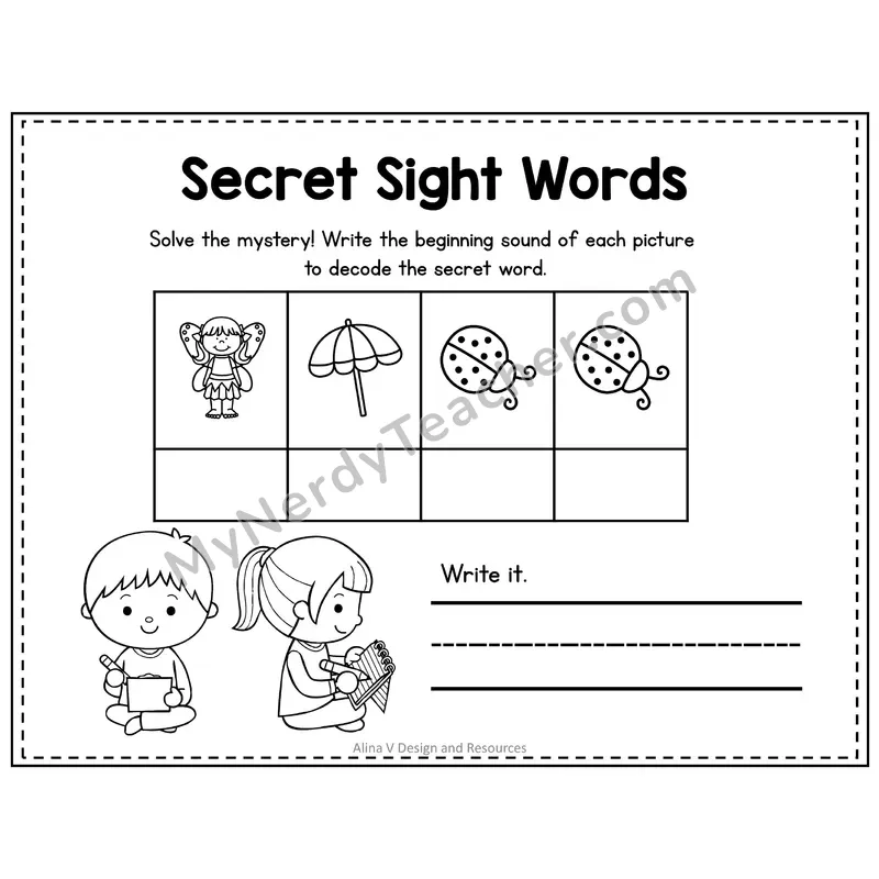 3rd Grade Secret Sight Word Puzzle — Puzzle 13