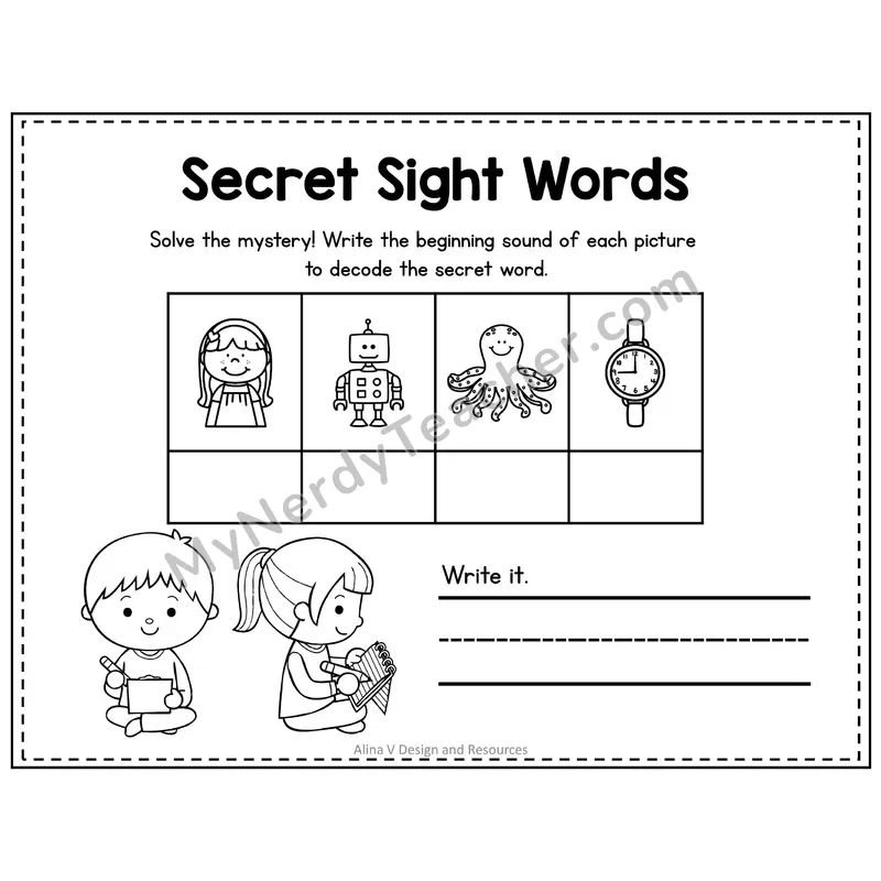 3rd Grade Secret Sight Word Puzzle — Puzzle 14