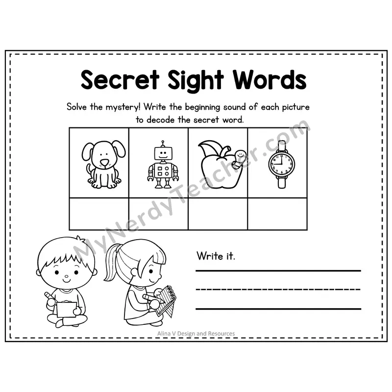 3rd Grade Secret Sight Word Puzzle — Puzzle 11