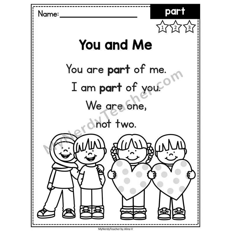 Fry Sight Word Poem — Part