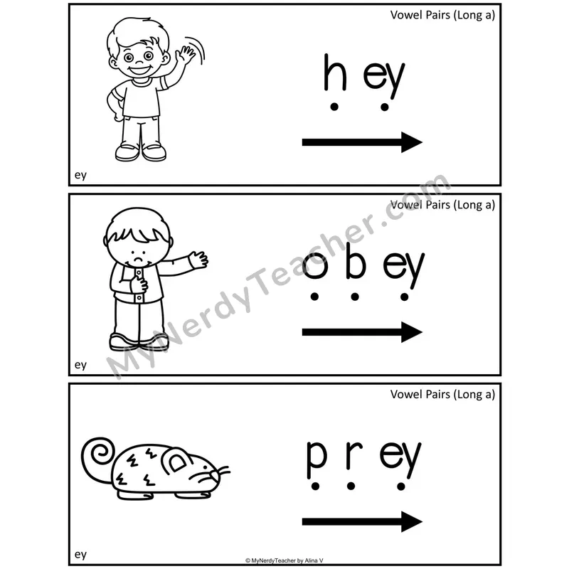 Vowel Teams Blending Cards