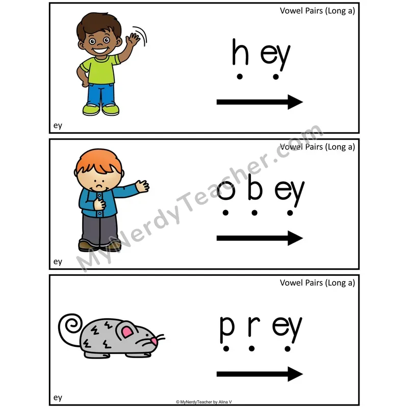 Vowel Teams Blending Cards