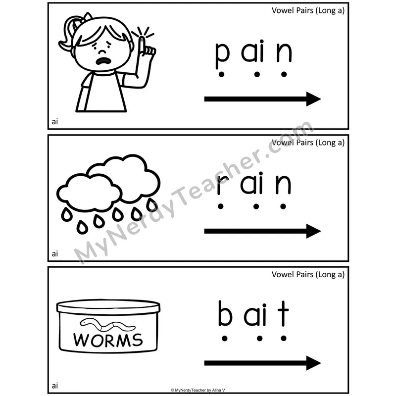 Vowel Teams Blending Cards