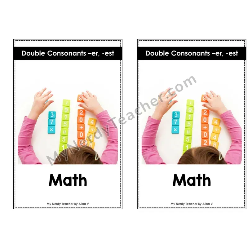 Nonfiction Decodable Reader — Doubling Rule -er, -est (Math)