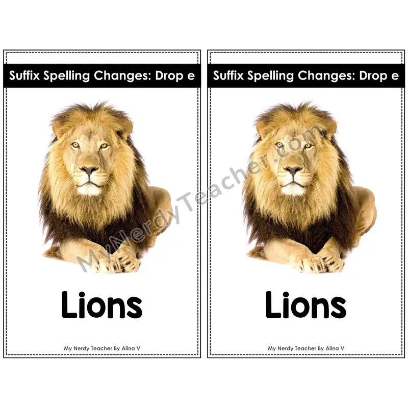 Nonfiction Decodable Reader — Drop-e Rule (Lions)