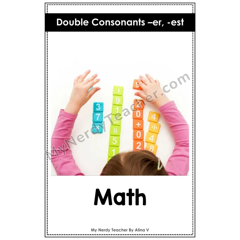 Nonfiction Decodable Reader — Doubling Rule -er, -est (Math)