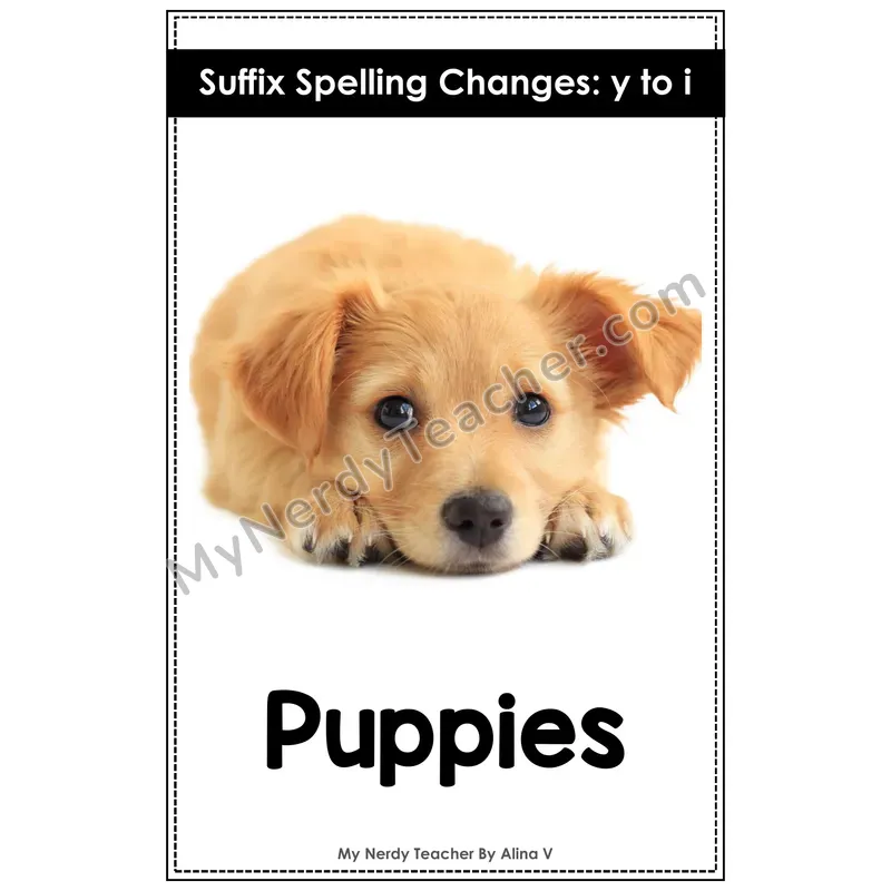 Nonfiction Decodable Reader — y-to-i Rule (Puppies)