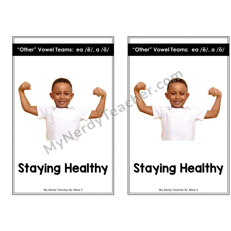 Nonfiction Decodable Reader — Other Vowel Teams ea, a (Staying Healthy)