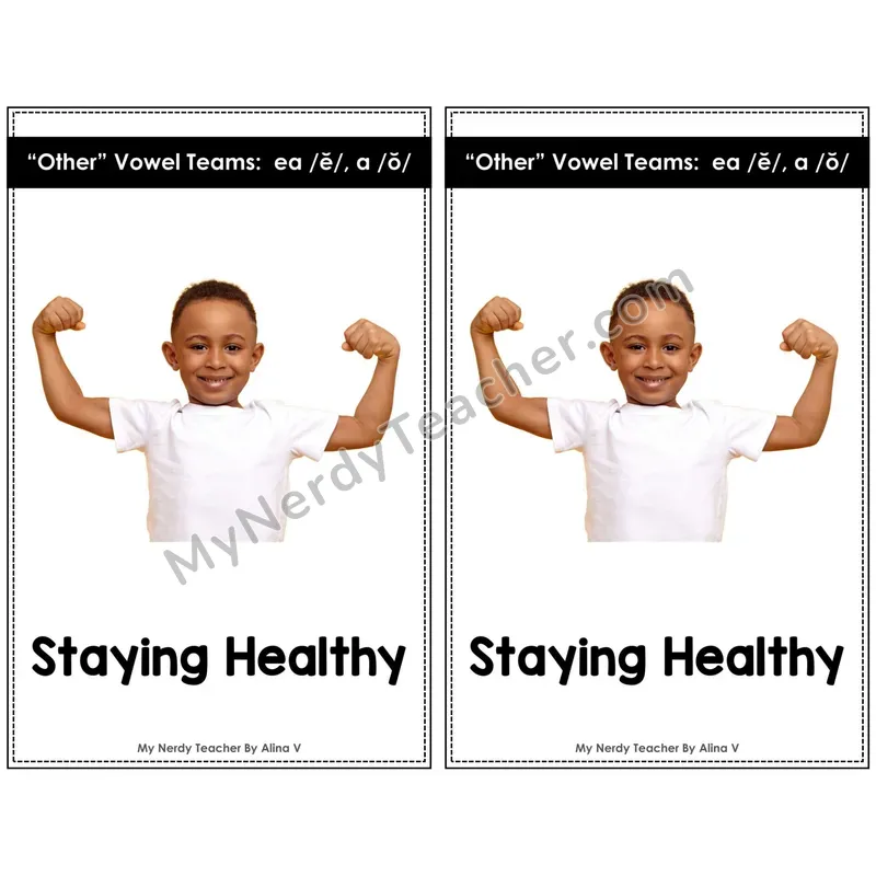 Nonfiction Decodable Reader — Other Vowel Teams ea, a (Staying Healthy)