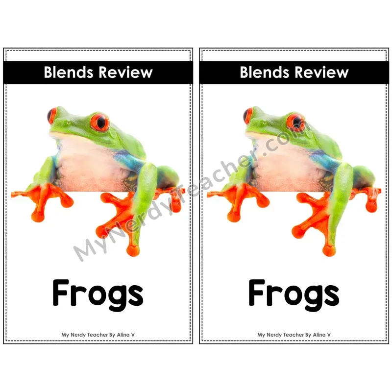 Nonfiction Decodable Reader — Blends Review (Frogs)