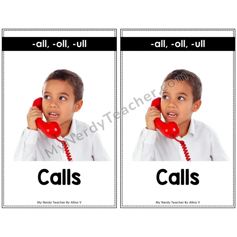 Nonfiction Decodable Reader — -all, -oll, -ull (Calls)