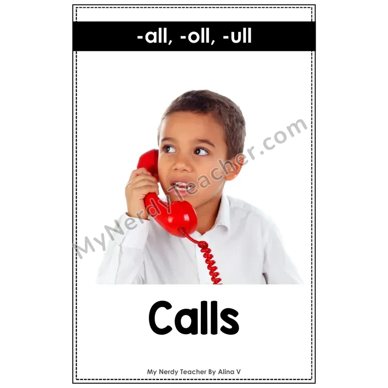 Nonfiction Decodable Reader — -all, -oll, -ull (Calls)