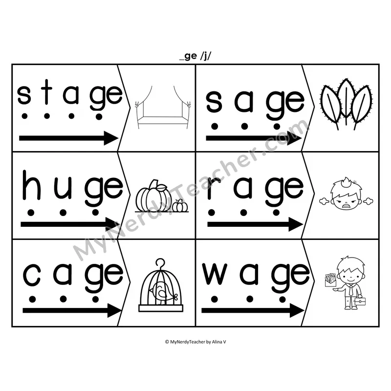 Soft C _ce Blending & Segmenting Cards (B&W)