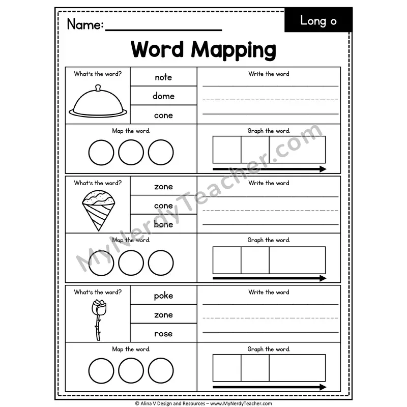 o_e Long o Silent E Words Word Mapping — 04