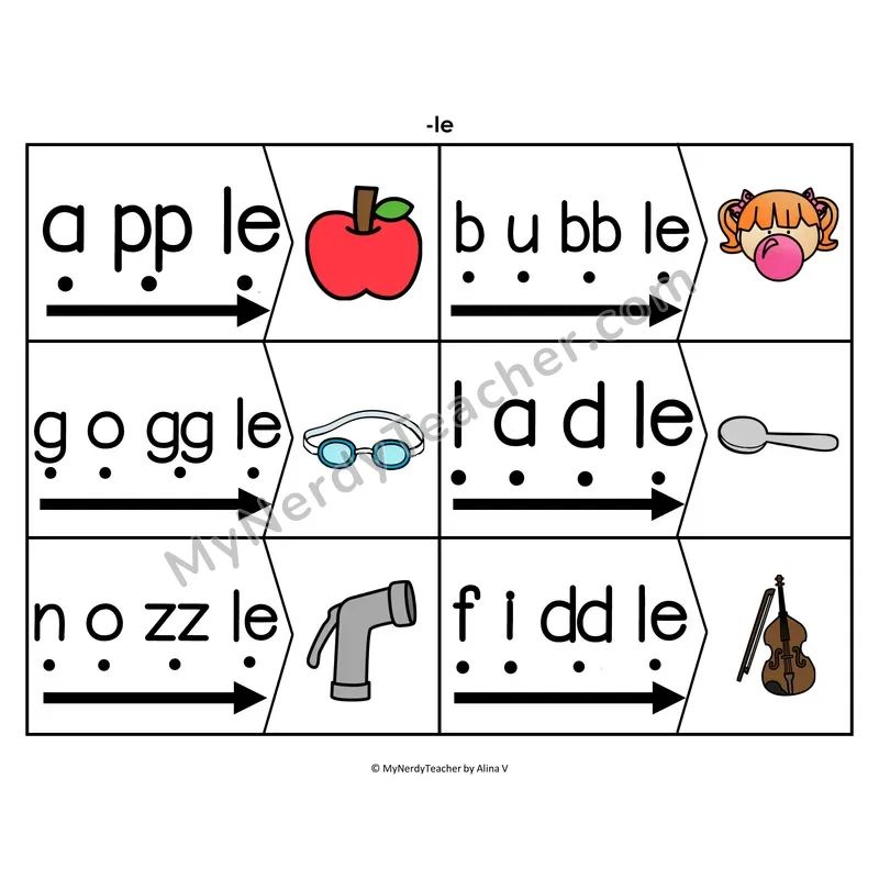 y as Long e Blending & Segmenting Cards (Color)