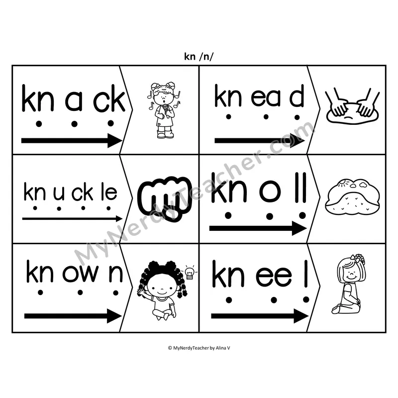 oi, oy Blending & Segmenting Cards (B&W)