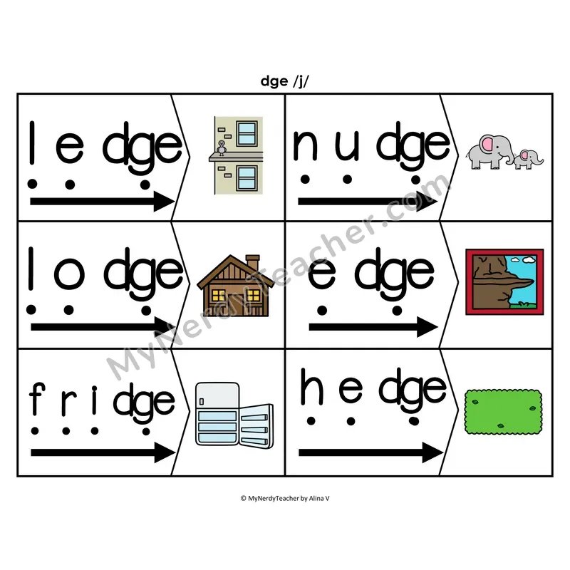 tch Trigraph Blending & Segmenting Cards (Color)