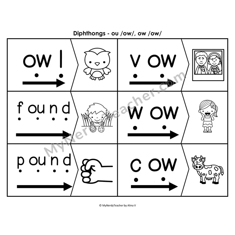 ea/a alt Blending & Segmenting Cards (B&W)