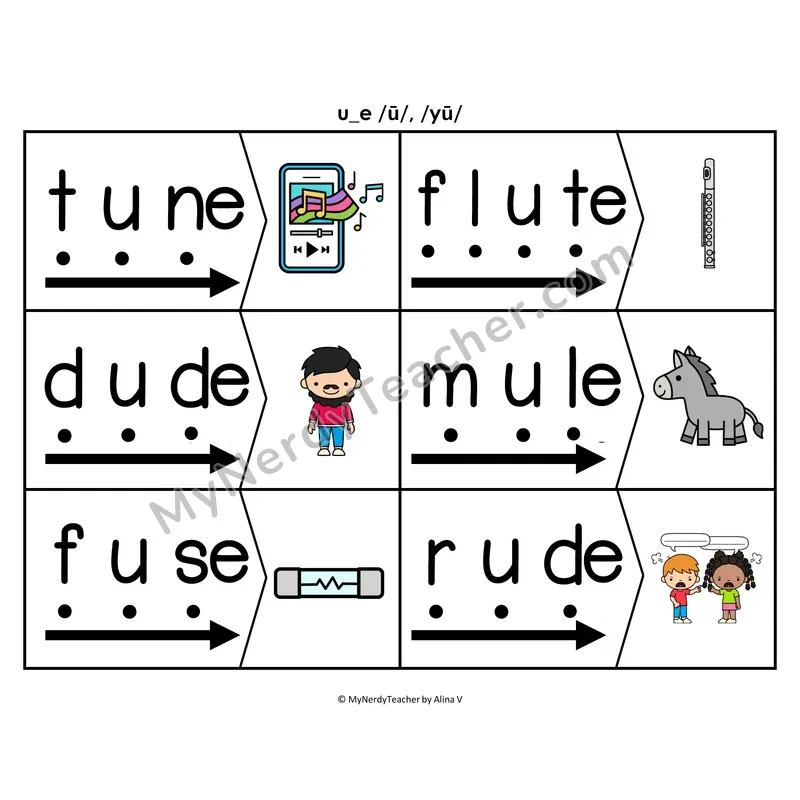 e_e Silent E Blending & Segmenting Cards (Color)