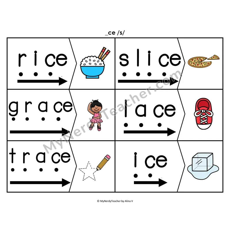 u_e Silent E Blending & Segmenting Cards (Color)