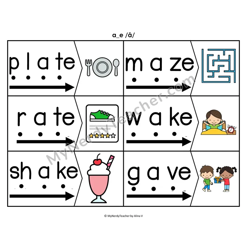 nk Digraph Blending & Segmenting Cards (Color)