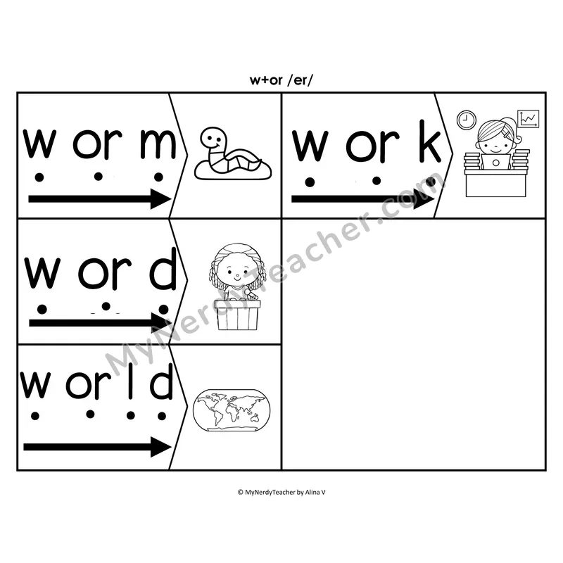 ir Blending & Segmenting Cards (B&W)