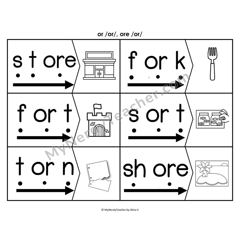 ar Blending & Segmenting Cards (B&W)