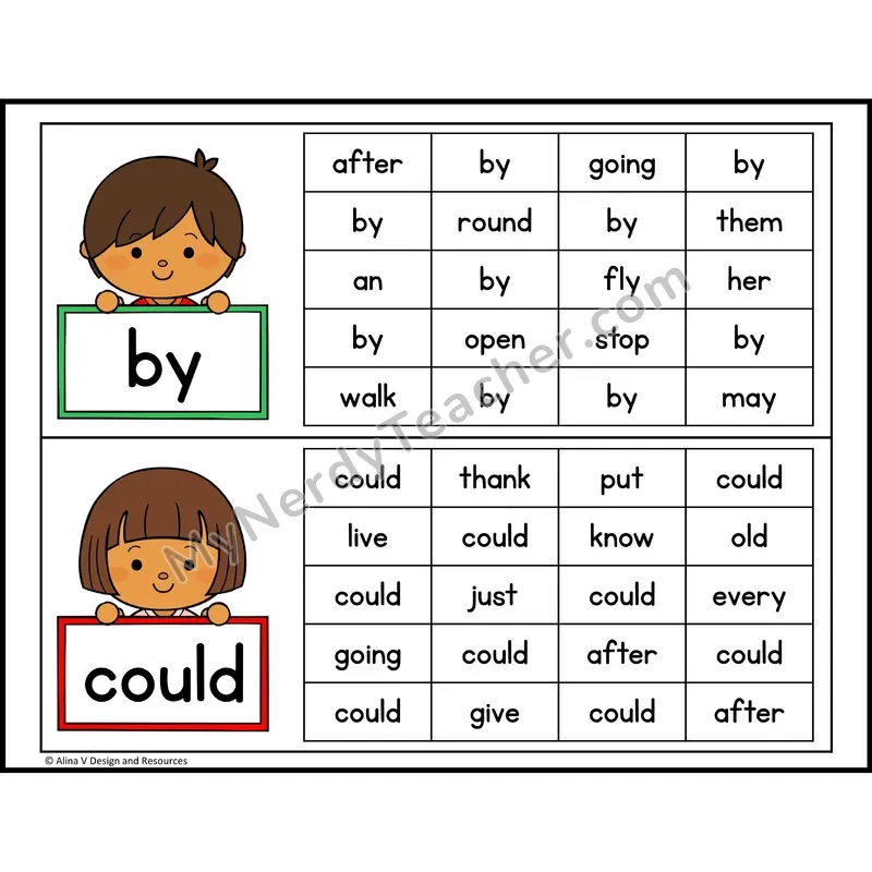 Read and Find Sight Words — 1st Grade - by, could