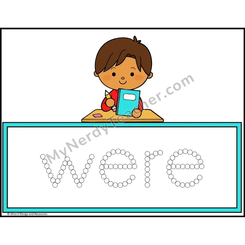 Q-Tip Painting Sight Words — 1st Grade - were