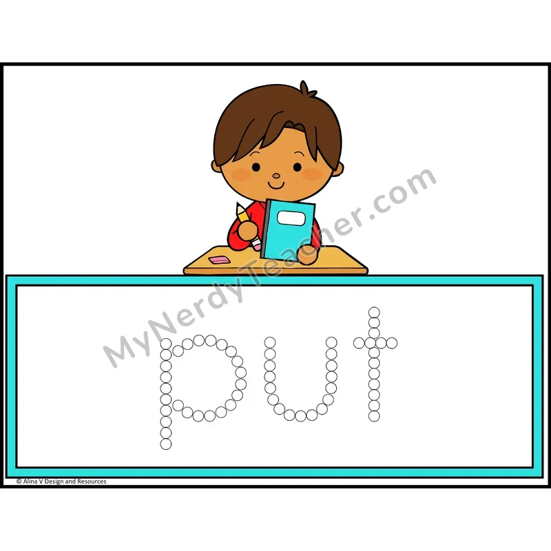 Q-Tip Painting Sight Words — 1st Grade - put