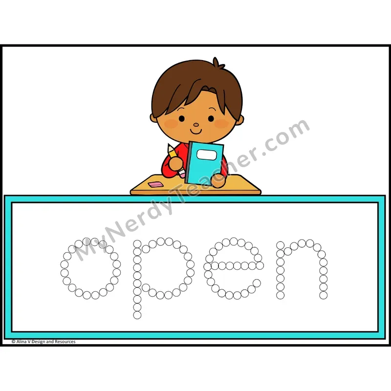 Q-Tip Painting Sight Words — 1st Grade - open