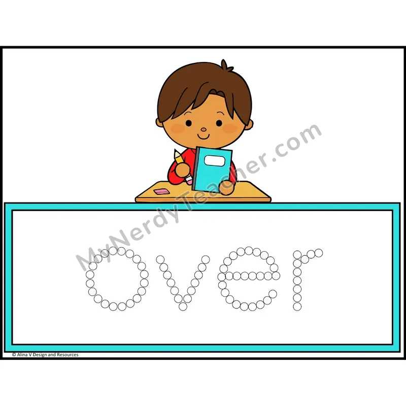 Q-Tip Painting Sight Words — 1st Grade - over