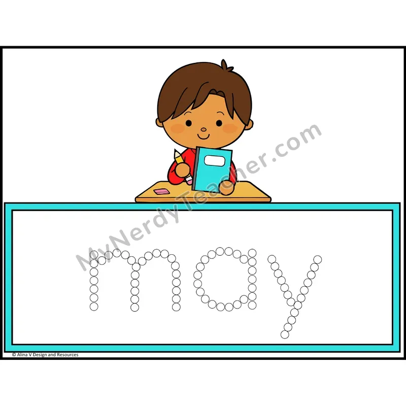 Q-Tip Painting Sight Words — 1st Grade - may
