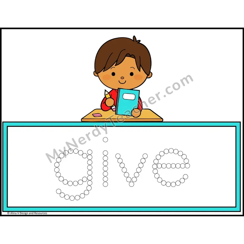 Q-Tip Painting Sight Words — 1st Grade - give