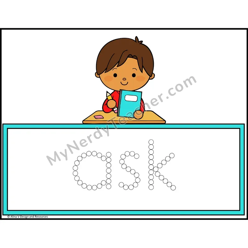 Q-Tip Painting Sight Words — 1st Grade - ask