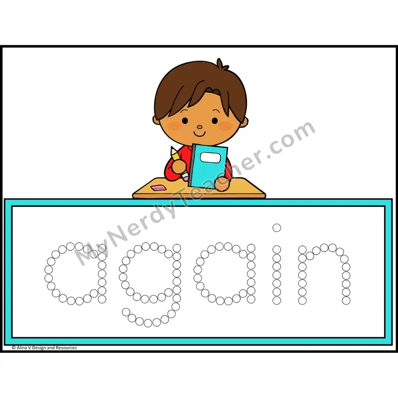 Q-Tip Painting Sight Words — 1st Grade - again