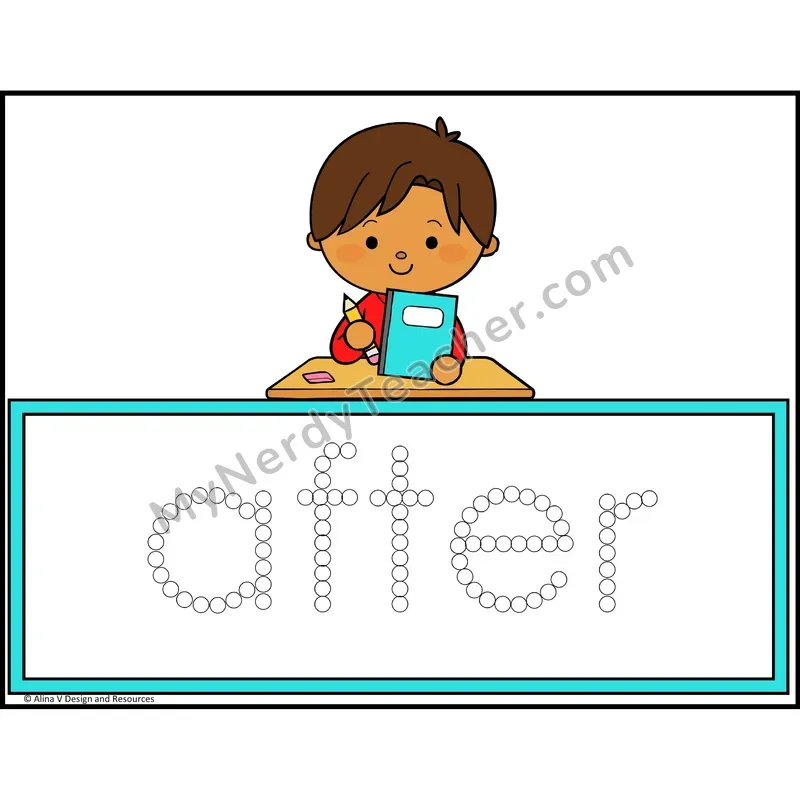 Q-Tip Painting Sight Words — 1st Grade - after