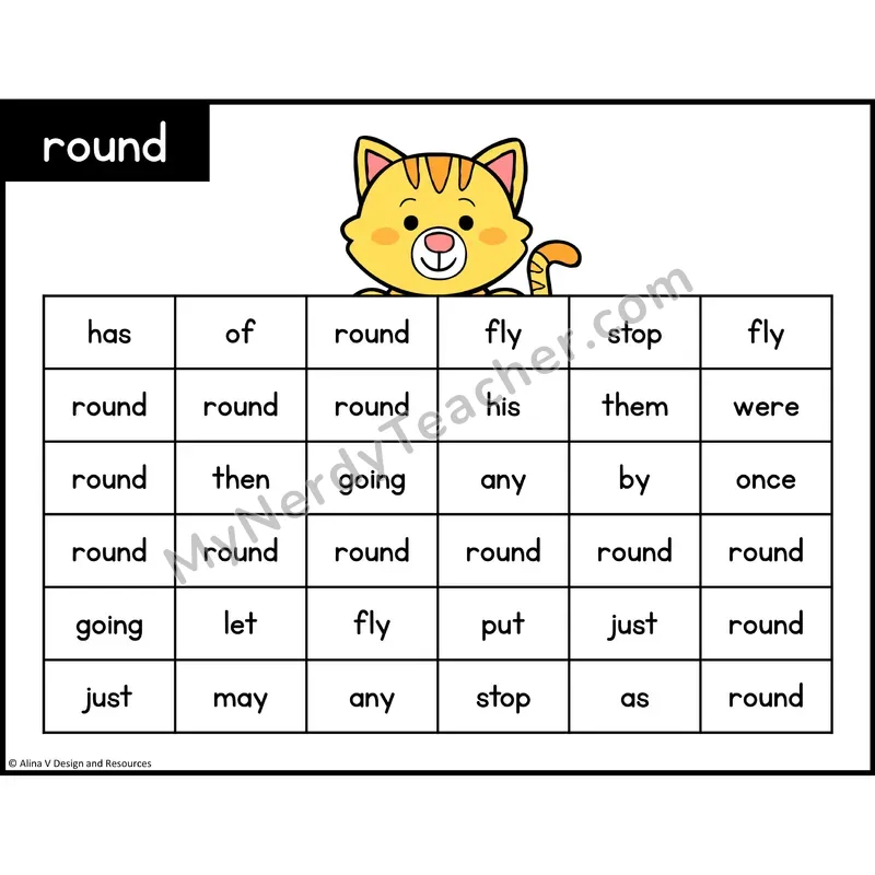 Sight Word Maze — 1st Grade - round