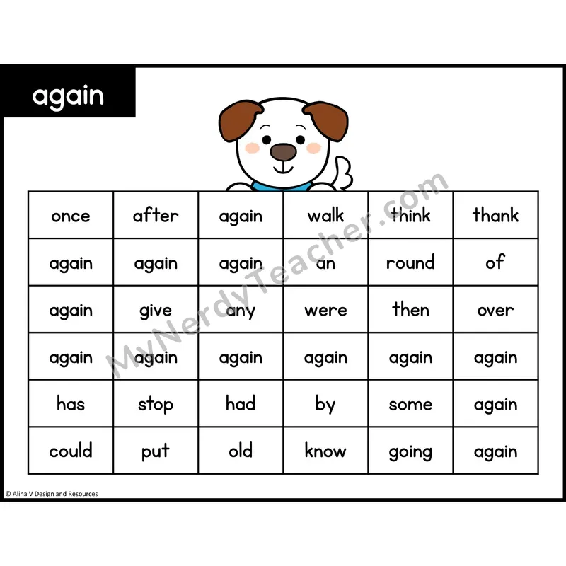 Sight Word Maze — 1st Grade - again