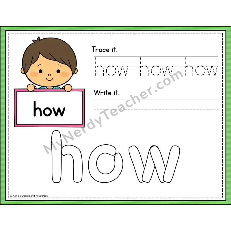 Sight Word Playdough Mats — 1st Grade - how